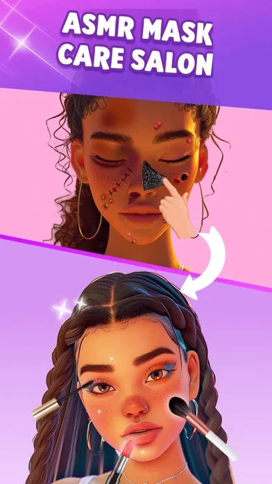 Capturas de tela do ASMR Makeup Fun: Makeover Game