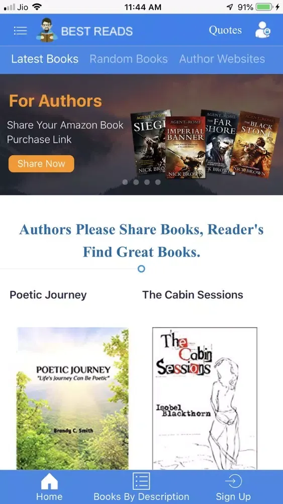 Capturas de tela do Best Book Read