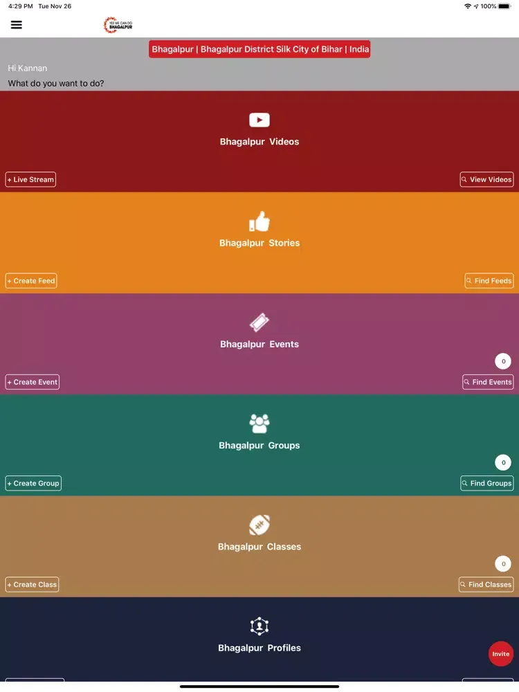 ภาพหน้าจอของ Bhagalpur Social iPad 
