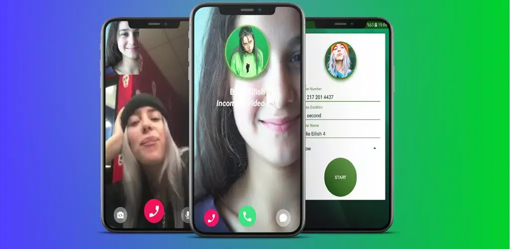 Billie Eilish Fake Video Call Prank Ekran Görüntüleri
