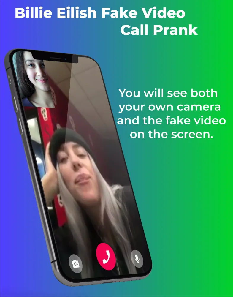 Billie Eilish Fake Video Call Prank Ekran Görüntüleri