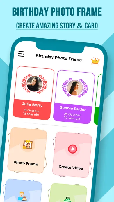 صور Bday Video Maker, Wishes, Card
