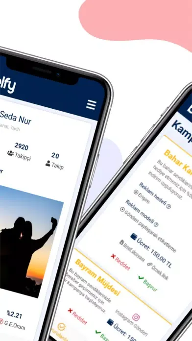 Capturas de tela do Biselfy | Influencer İşbirliği