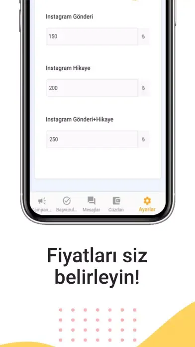 Capturas de tela do Biselfy | Influencer İşbirliği