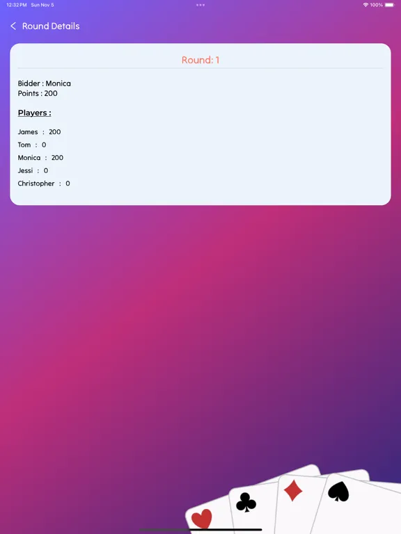 ภาพหน้าจอของ Black Queen Scoreboard iPad 