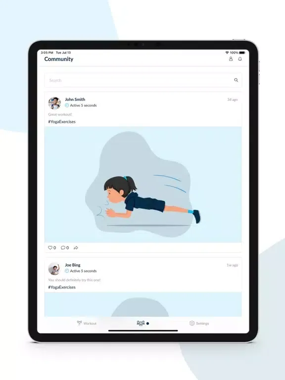 ภาพหน้าจอของ BlueLight Health iPad 