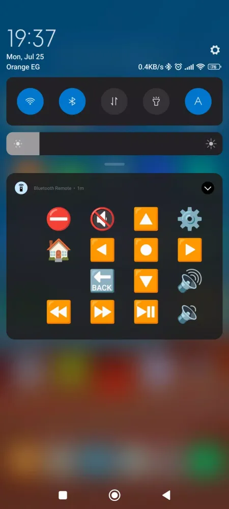 Capturas de tela do Bluetooth Remote