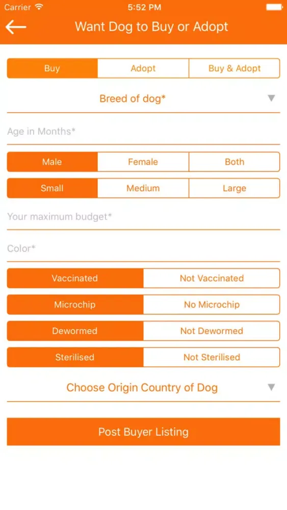 Captures d'écran de Adopt Buy Dogs Singapore