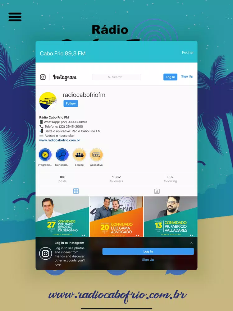 Rádio Cabo Frio 89,3 FM iPad 應用截圖
