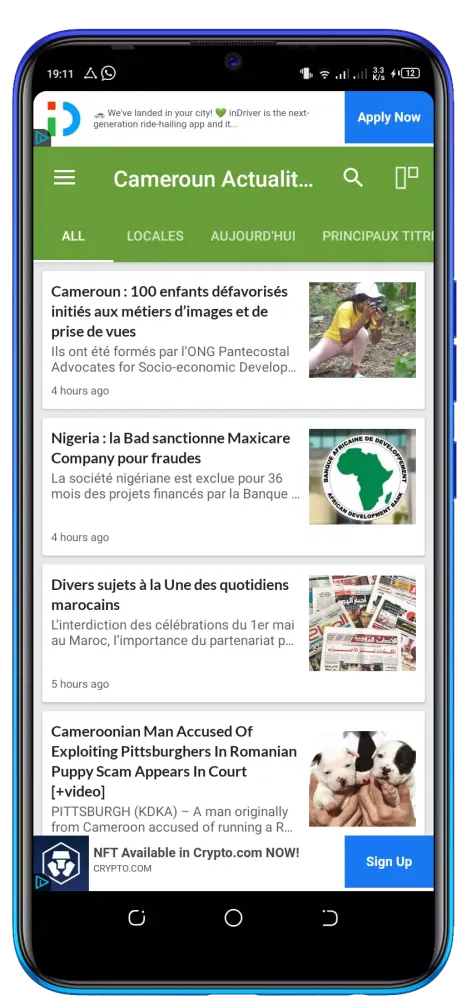 Capturas de pantalla de CAMEROON NEWS