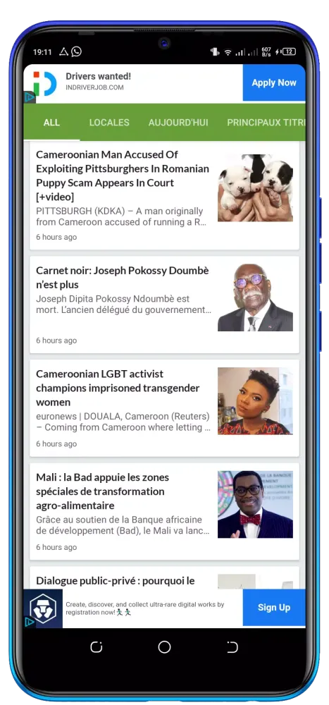 Capturas de pantalla de CAMEROON NEWS