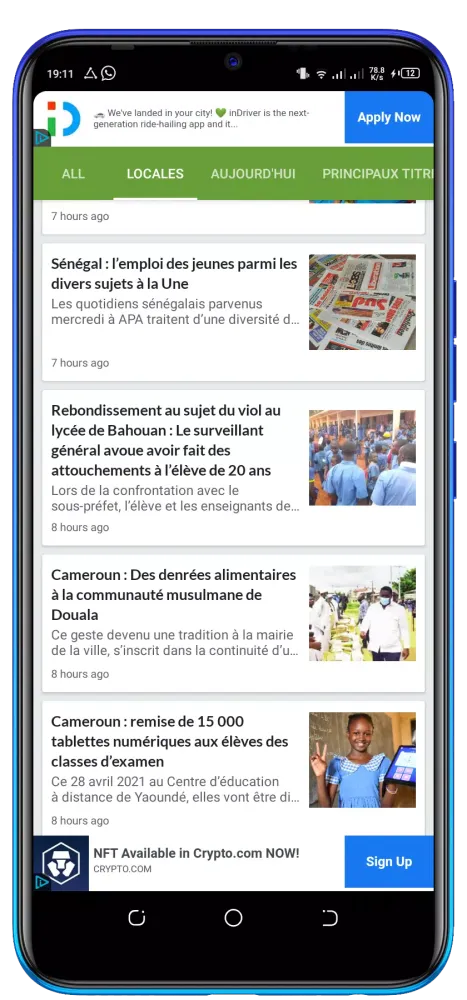 Capturas de pantalla de CAMEROON NEWS