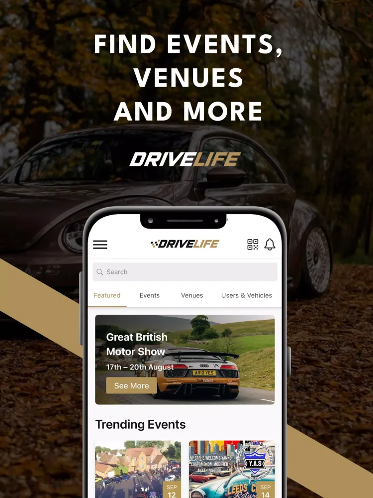 Tangkapan layar DriveLife by CarEvents.com