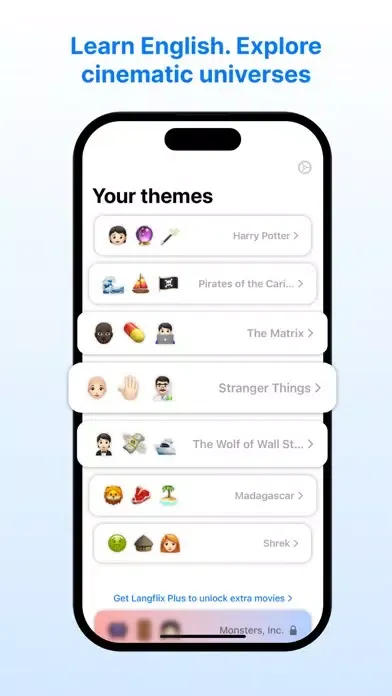 Langflix: English & Quizzes سکرین شاٹس
