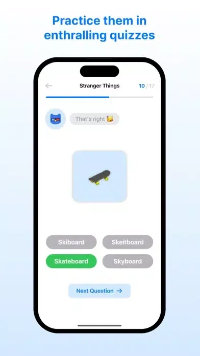 Langflix: English & Quizzes سکرین شاٹس