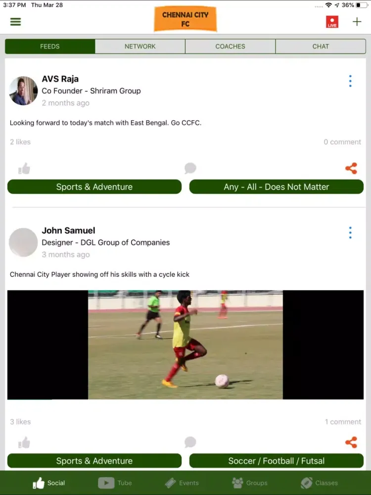 Official-Chennai CityFC (CCFC) iPad 应用截图