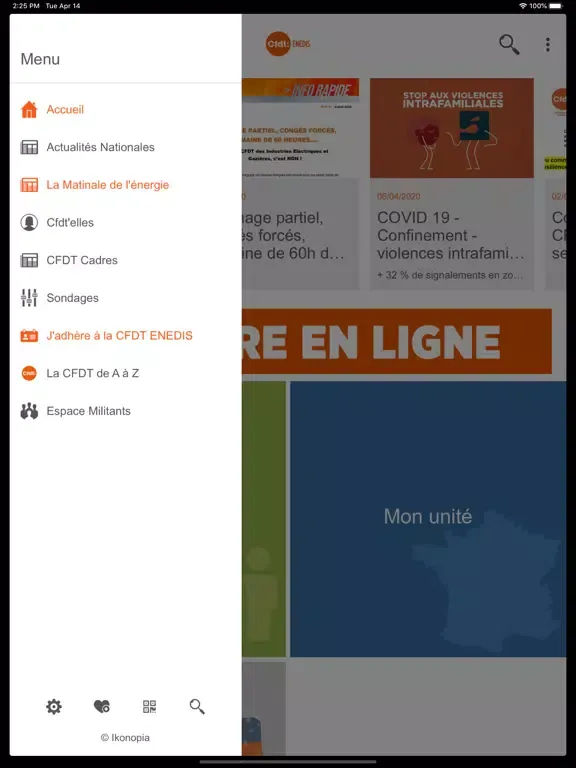 CFDT ENEDIS iPad  سکرین شاٹس