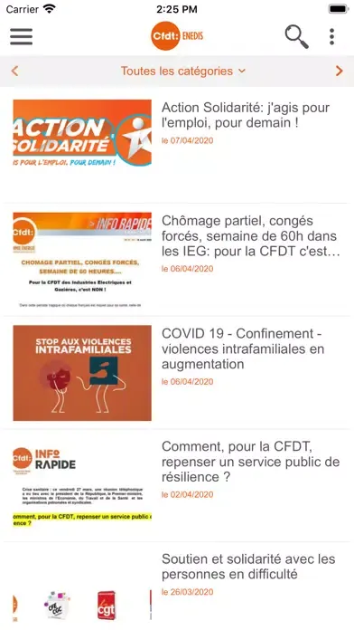 CFDT ENEDIS سکرین شاٹس