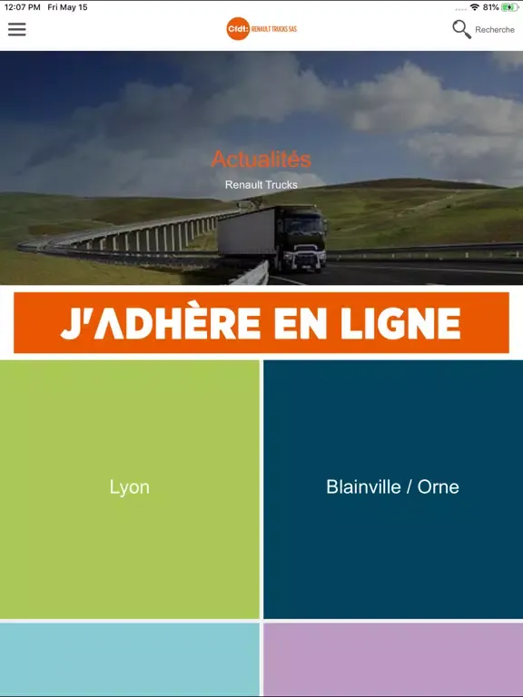 CFDT RTSAS iPad  Screenshots