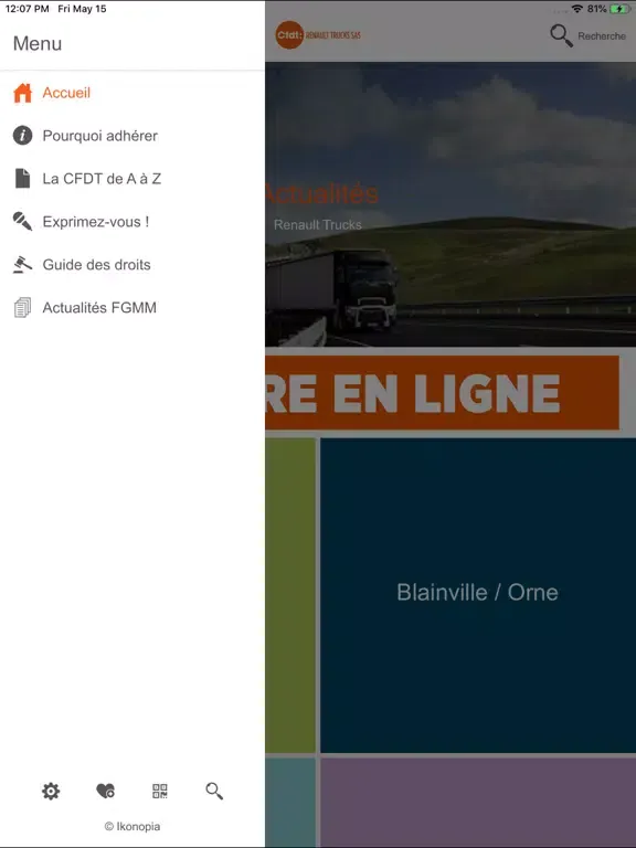 CFDT RTSAS iPad  Screenshots
