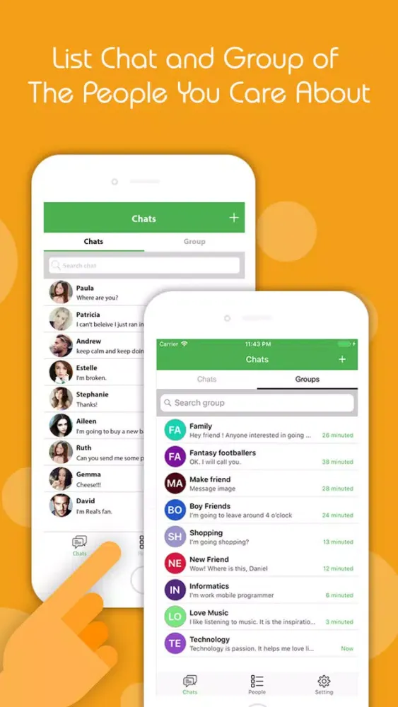 Capturas de tela do Chat Lock Message - Text Chats