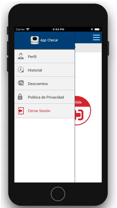 Capturas de tela do App Checar