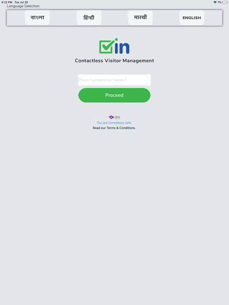 Zrzuty ekranu Chk-In iPad 