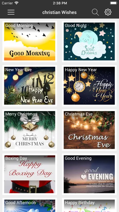 ภาพหน้าจอของ Christian Wishes & Greetings