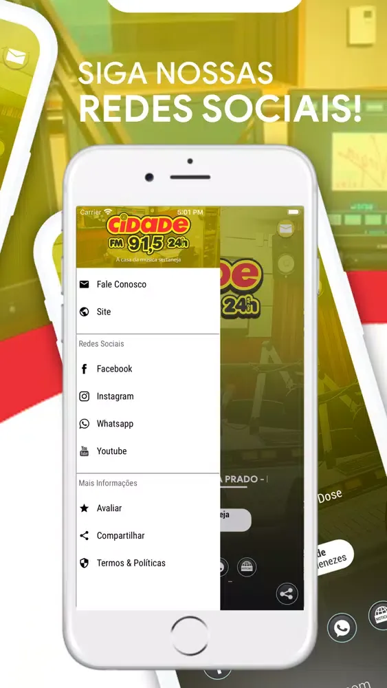 Tangkapan layar Rádio Cidade FM 91,5