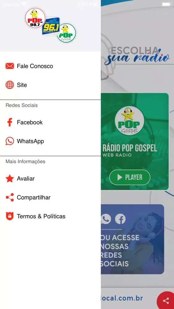 Tangkapan skrin Rádio Local