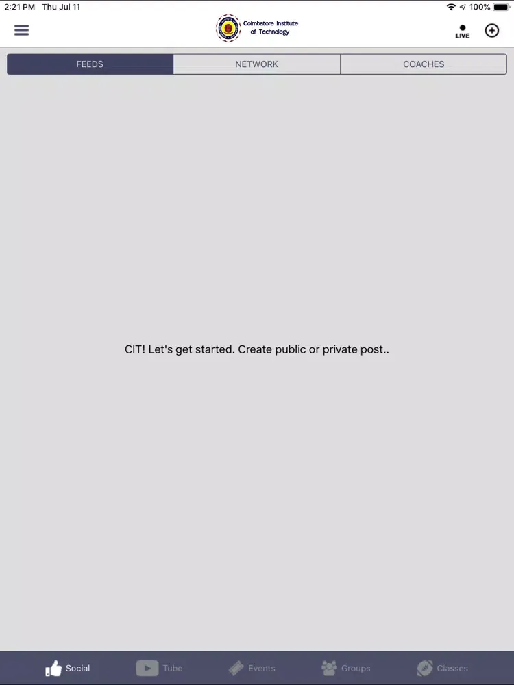 ภาพหน้าจอของ CIT Clubs iPad 