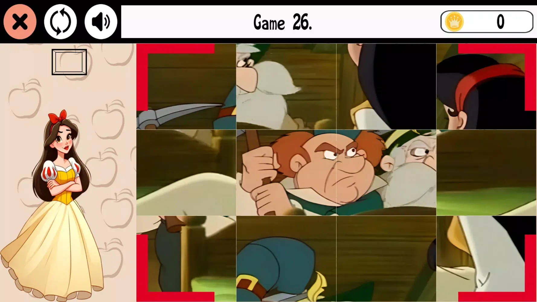 SnowWhite Puzzles Game Screenshots