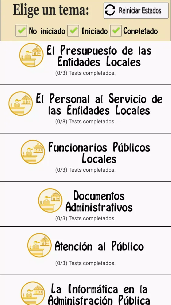Screenshot di TestOpos Administrativo Local