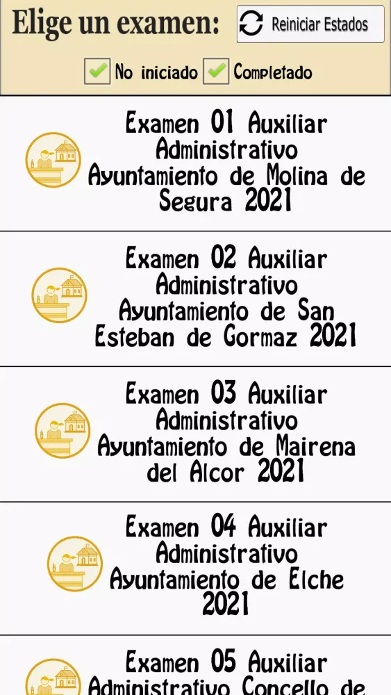 Screenshot di TestOpos Administrativo Local