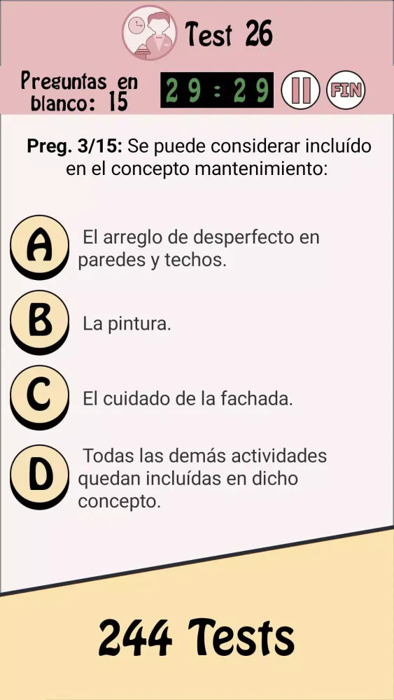 Zrzuty ekranu TestOpos Conserje Ordenanza