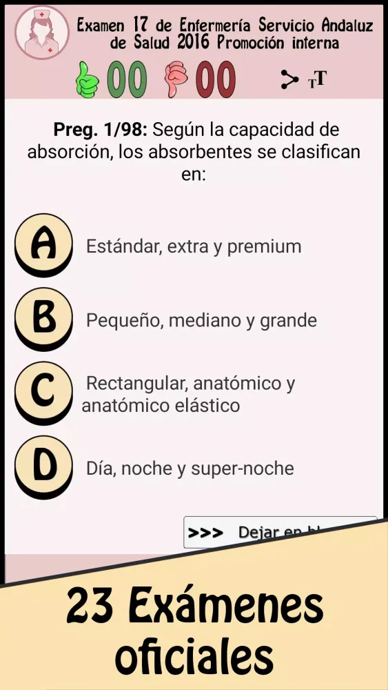 TestOpos Enfermería Screenshots