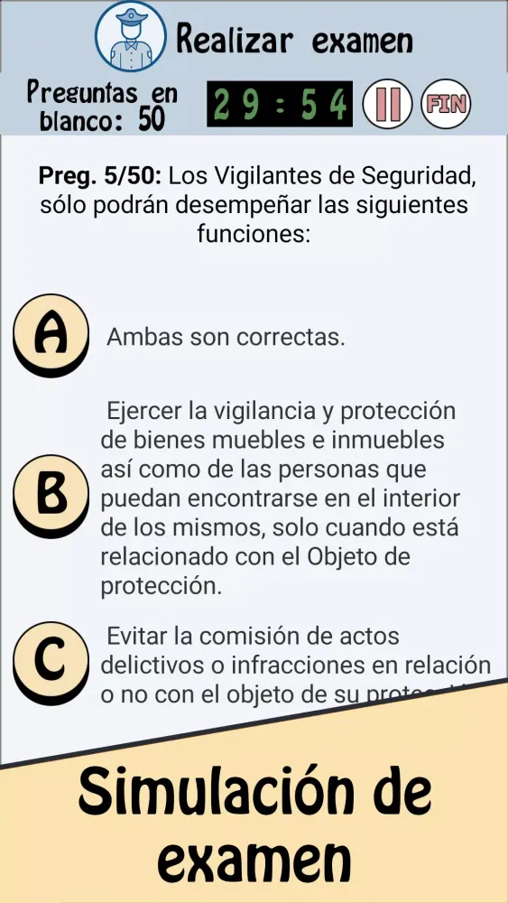 TestOpos Vigilante Seguridad Screenshots