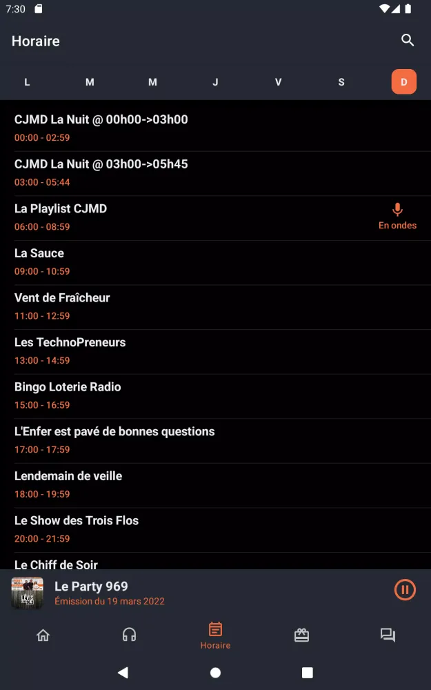 Zrzuty ekranu CJMD 96,9 FM