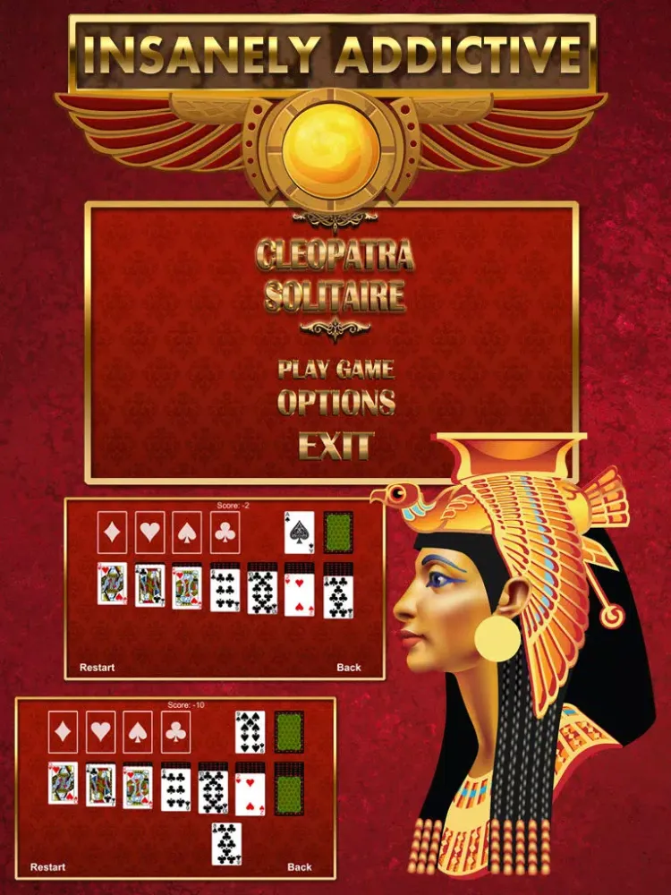 Cleopatra's Pyramid Solitaire iPad  سکرین شاٹس