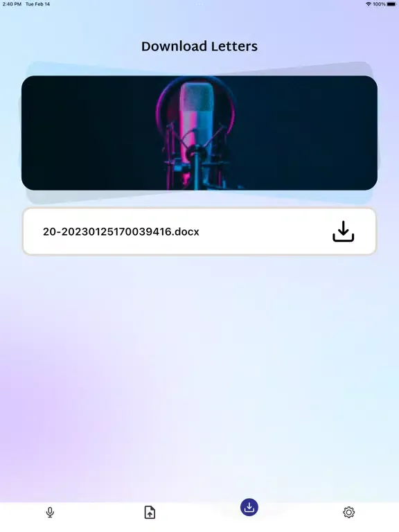 Zrzuty ekranu Concept Medical Dictation iPad 
