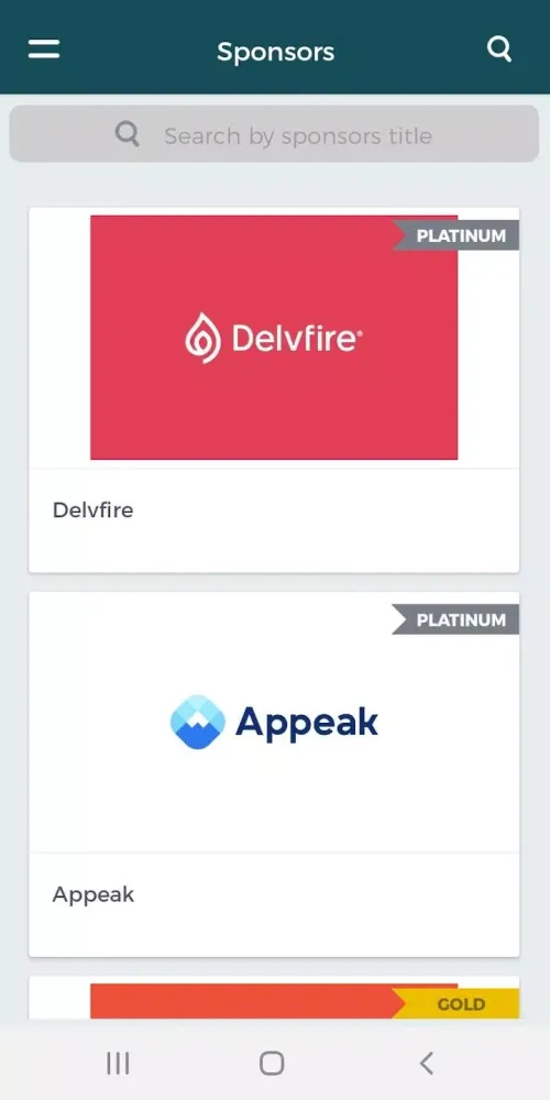 DevEx Connect Events Screenshots