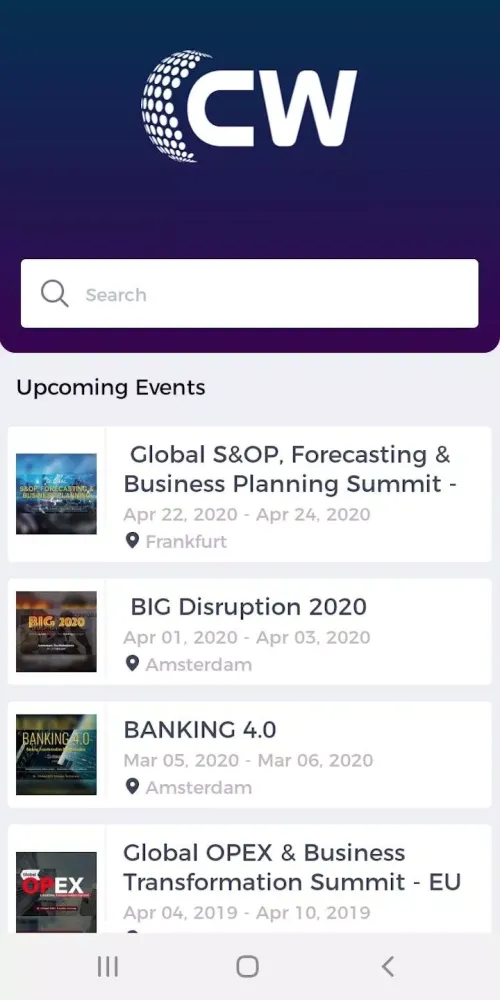 DevEx Connect Events Screenshots