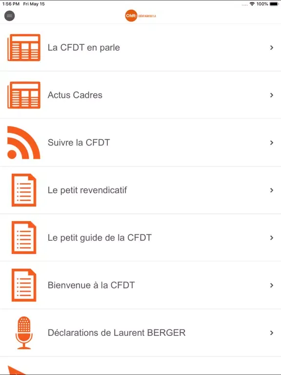 CFDT CASA iPad 应用截图