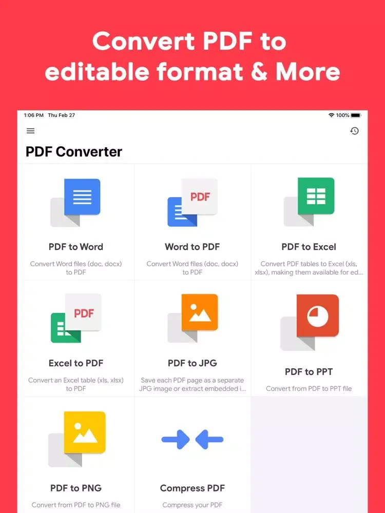PDF Converter · Convert to PDF iPad  سکرین شاٹس