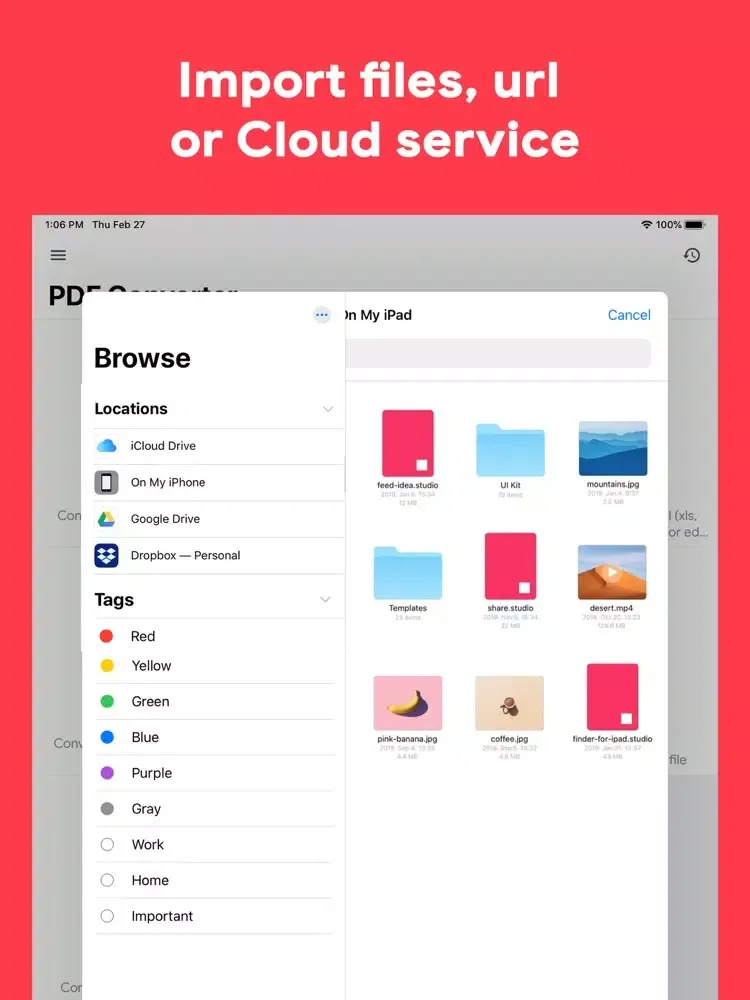 PDF Converter · Convert to PDF iPad  سکرین شاٹس
