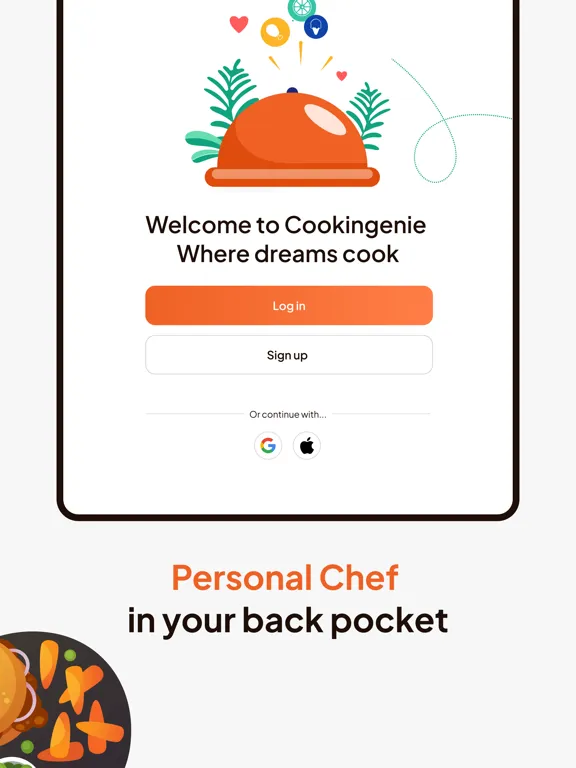 Ảnh chụp màn hình của CookinGenie - Book a Chef iPad 