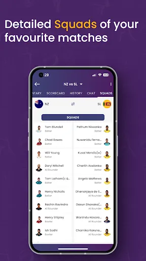 Tangkapan layar Cricket Line Guru