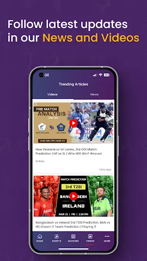 Tangkapan layar Cricket Line Guru