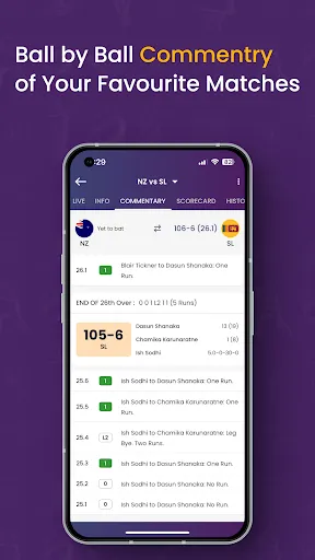 Tangkapan layar Cricket Line Guru