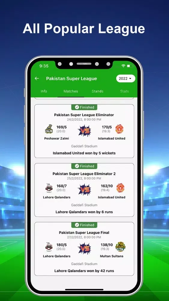 Скриншоты Live Cricket TV : Live Score
